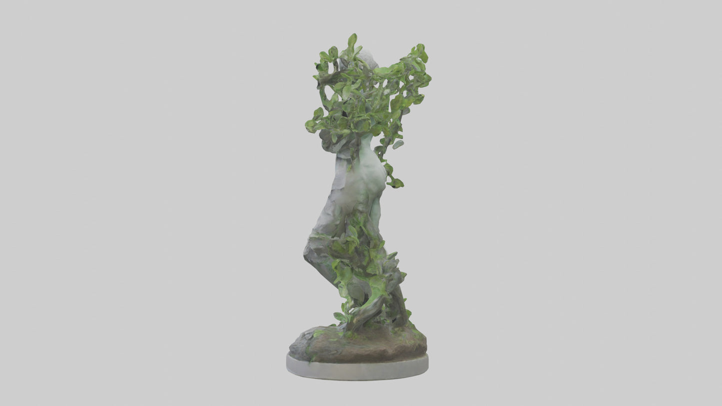 3D model Nature and Humanity Statue model VR / AR / low-poly