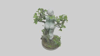 3D model Nature and Humanity Statue model VR / AR / low-poly