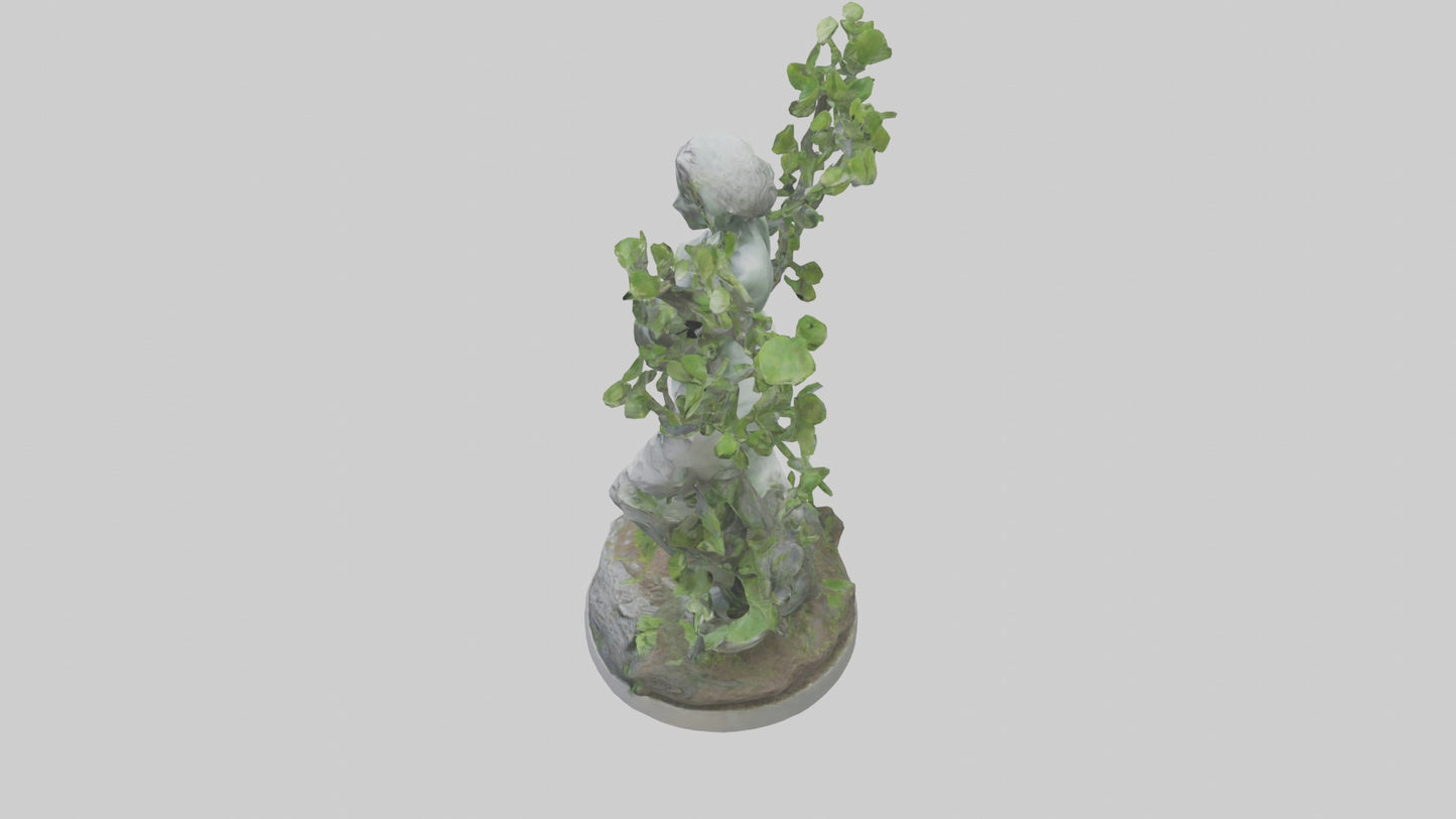 3D model Nature and Humanity Statue model VR / AR / low-poly