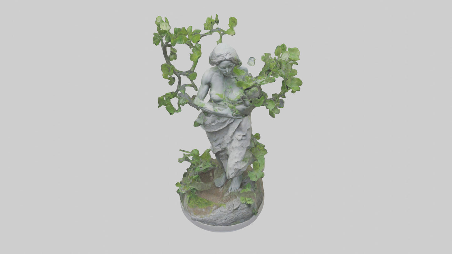 3D model Nature and Humanity Statue model VR / AR / low-poly