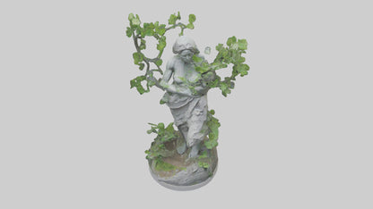 3D model Nature and Humanity Statue model VR / AR / low-poly