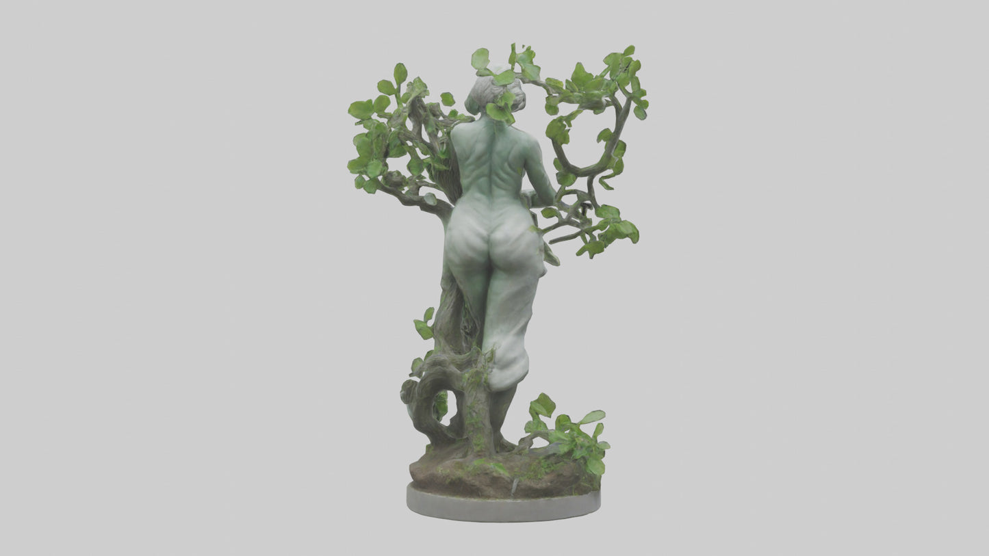 3D model Nature and Humanity Statue model VR / AR / low-poly