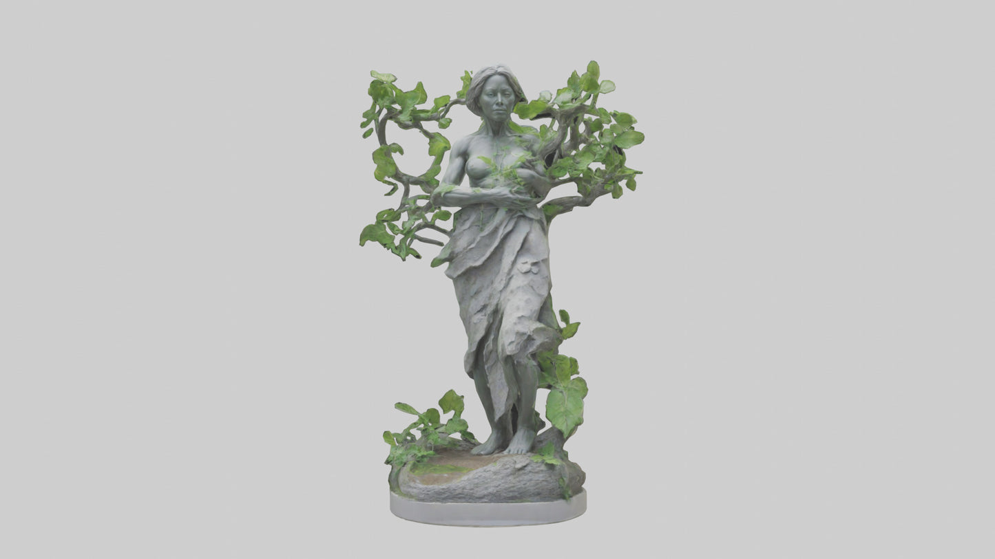 3D model Nature and Humanity Statue model VR / AR / low-poly
