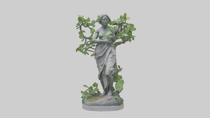 3D model Nature and Humanity Statue model VR / AR / low-poly