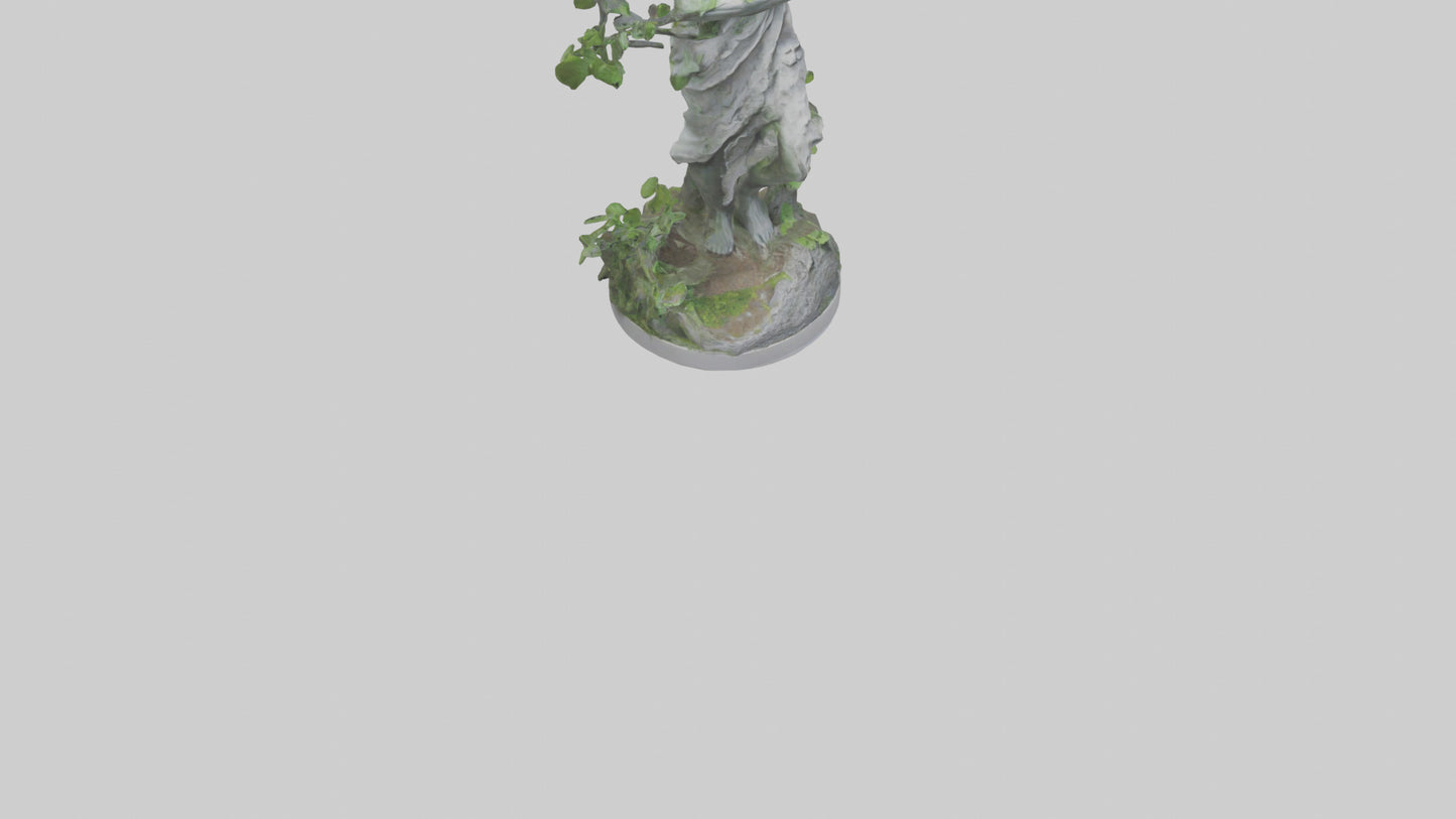 3D model Nature and Humanity Statue model VR / AR / low-poly