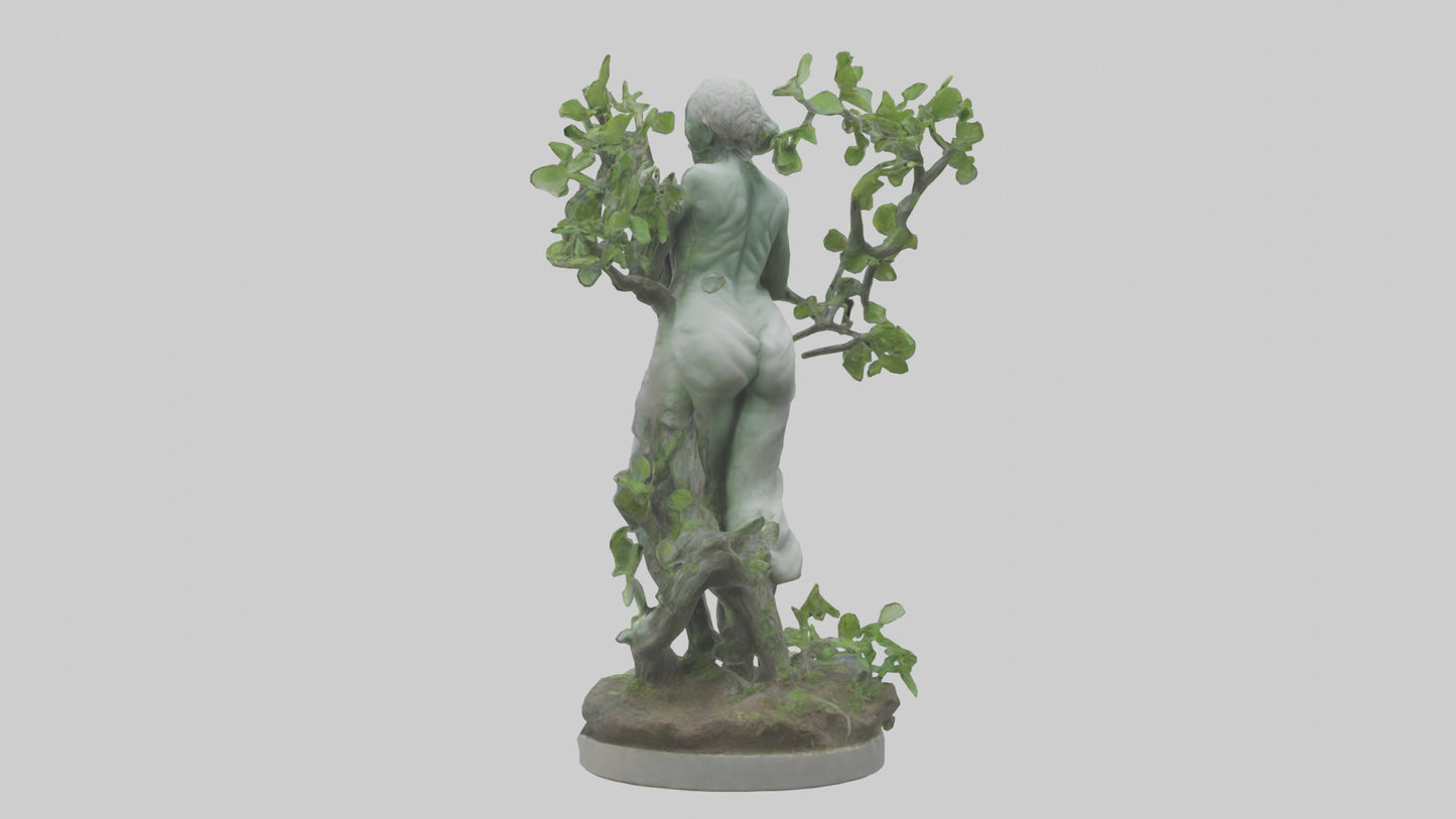 3D model Nature and Humanity Statue model VR / AR / low-poly