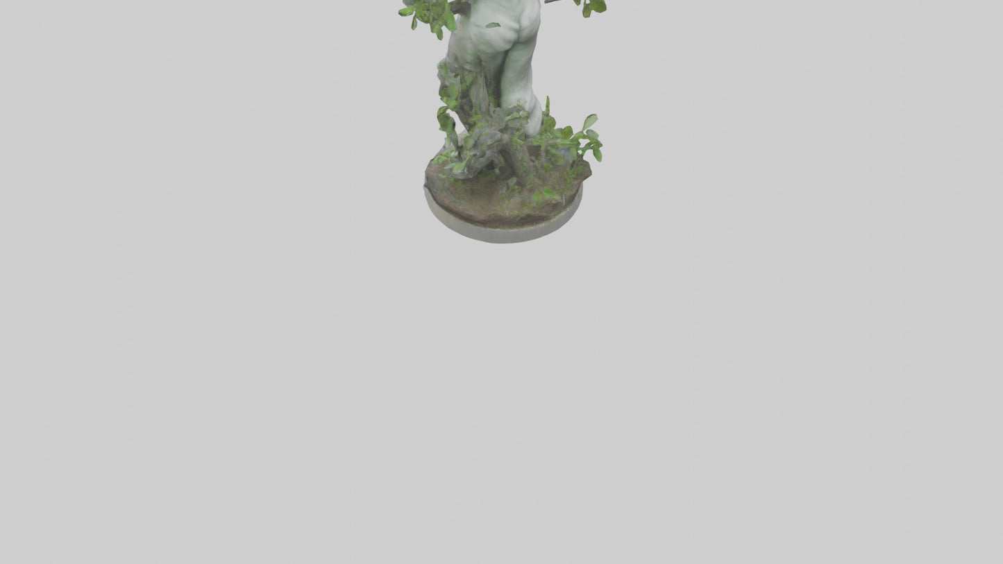 3D model Nature and Humanity Statue model VR / AR / low-poly
