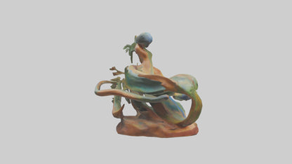 Natures Abstraction statue model VR / AR / low-poly