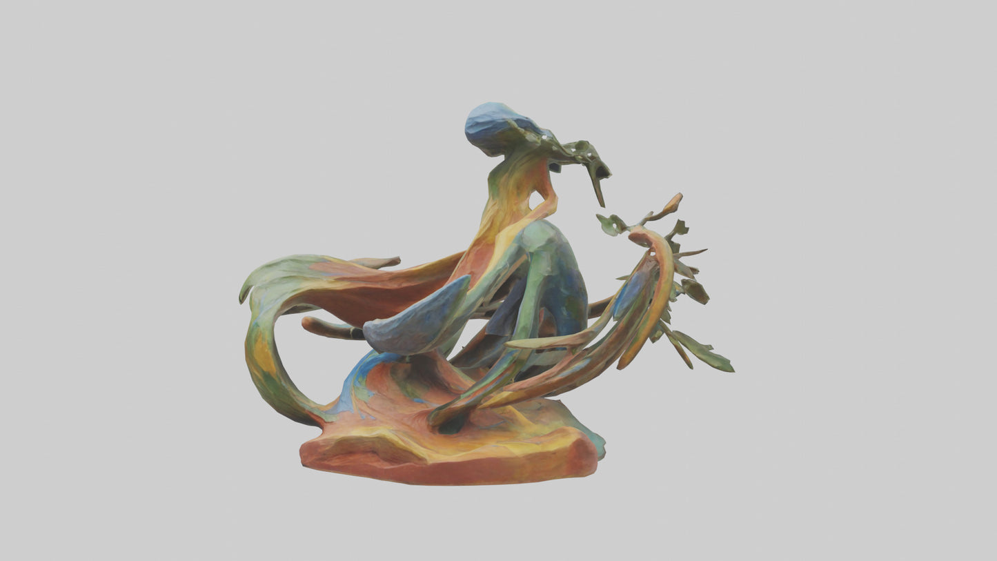 Natures Abstraction statue model VR / AR / low-poly