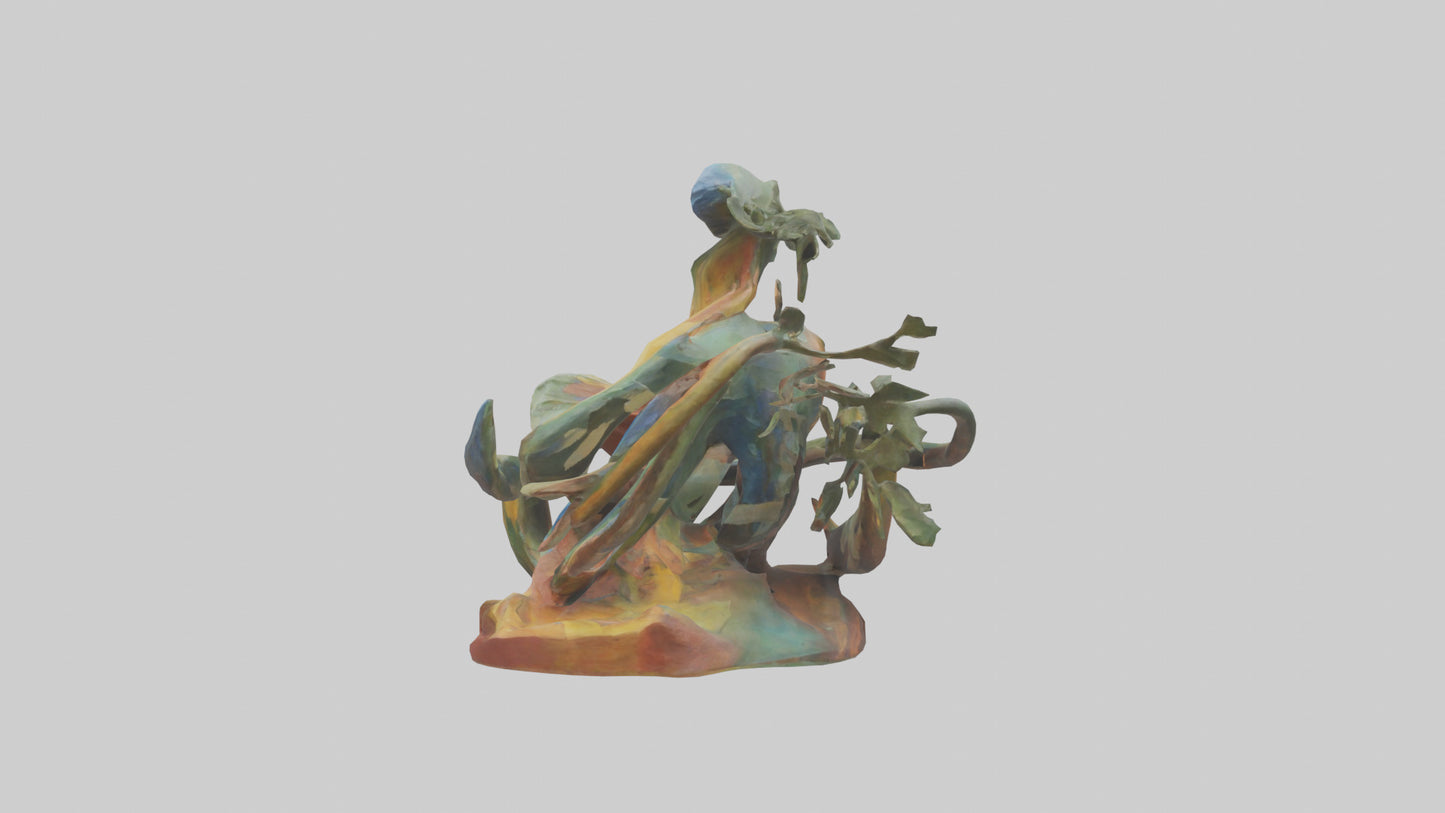 Natures Abstraction statue model VR / AR / low-poly
