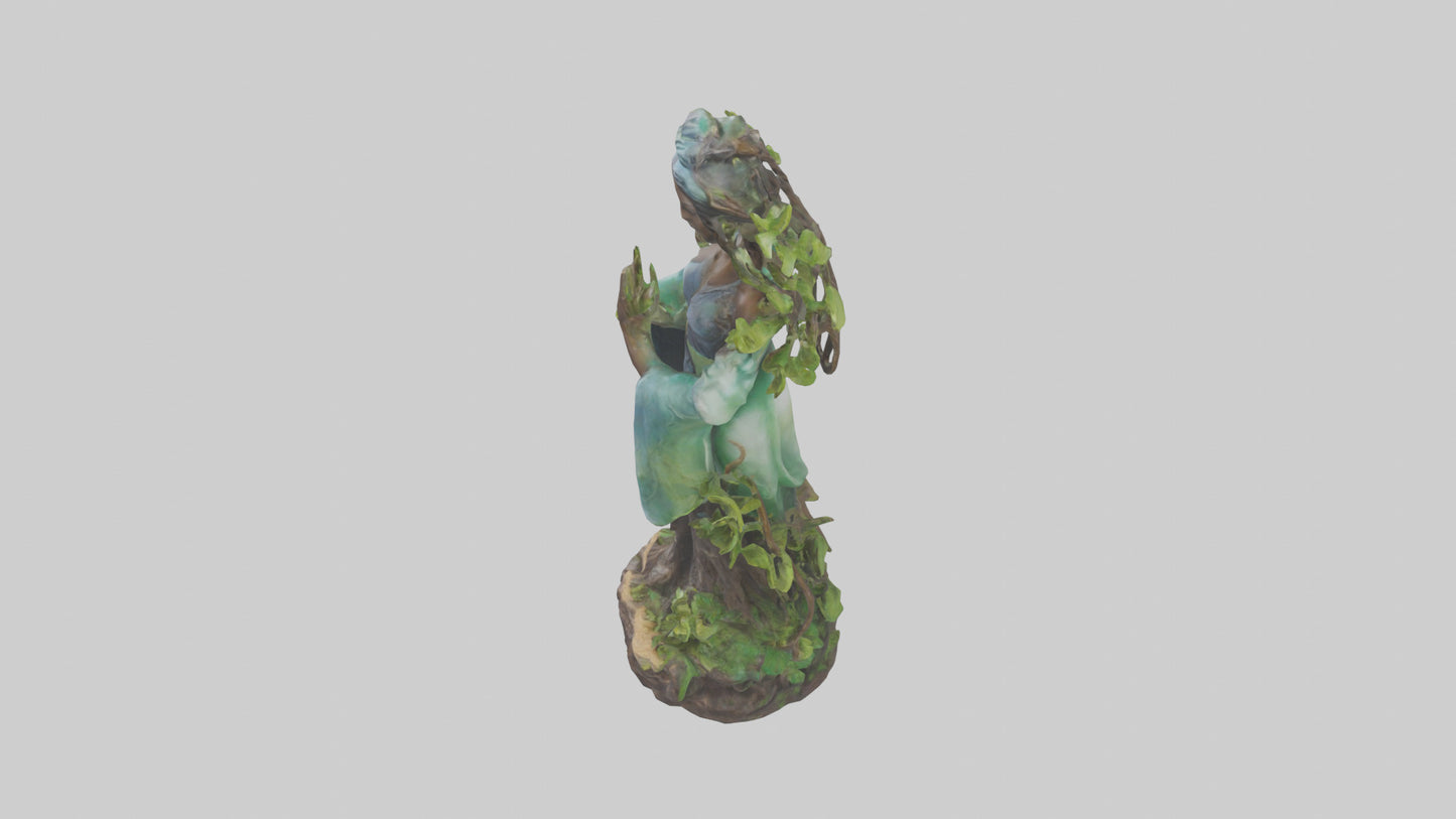 3D model Natures Essence statue model VR / AR / low-poly
