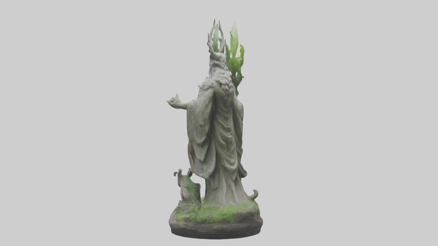 3D model Natures Guardians Statue model VR / AR / low-poly
