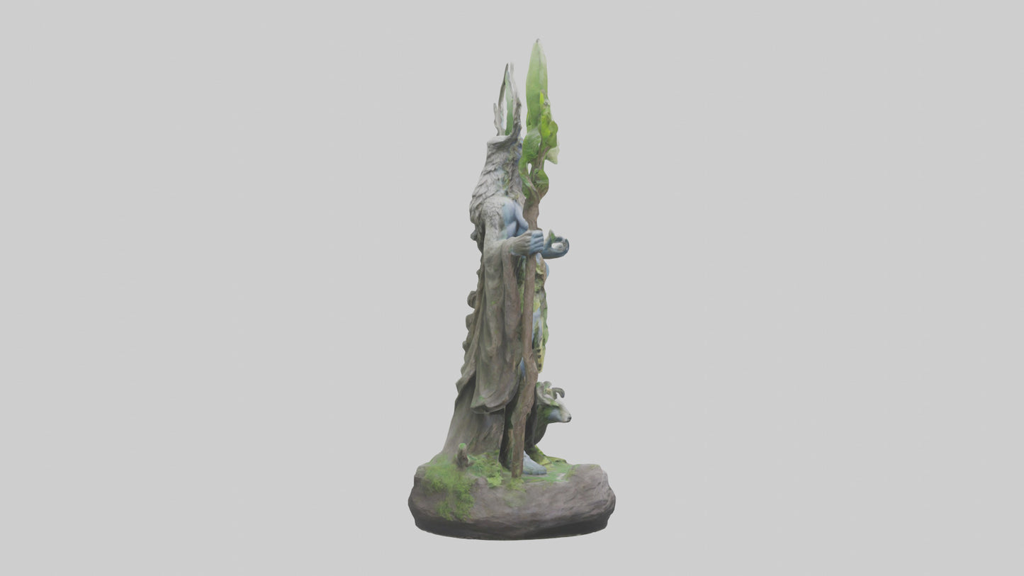 3D model Natures Guardians Statue model VR / AR / low-poly