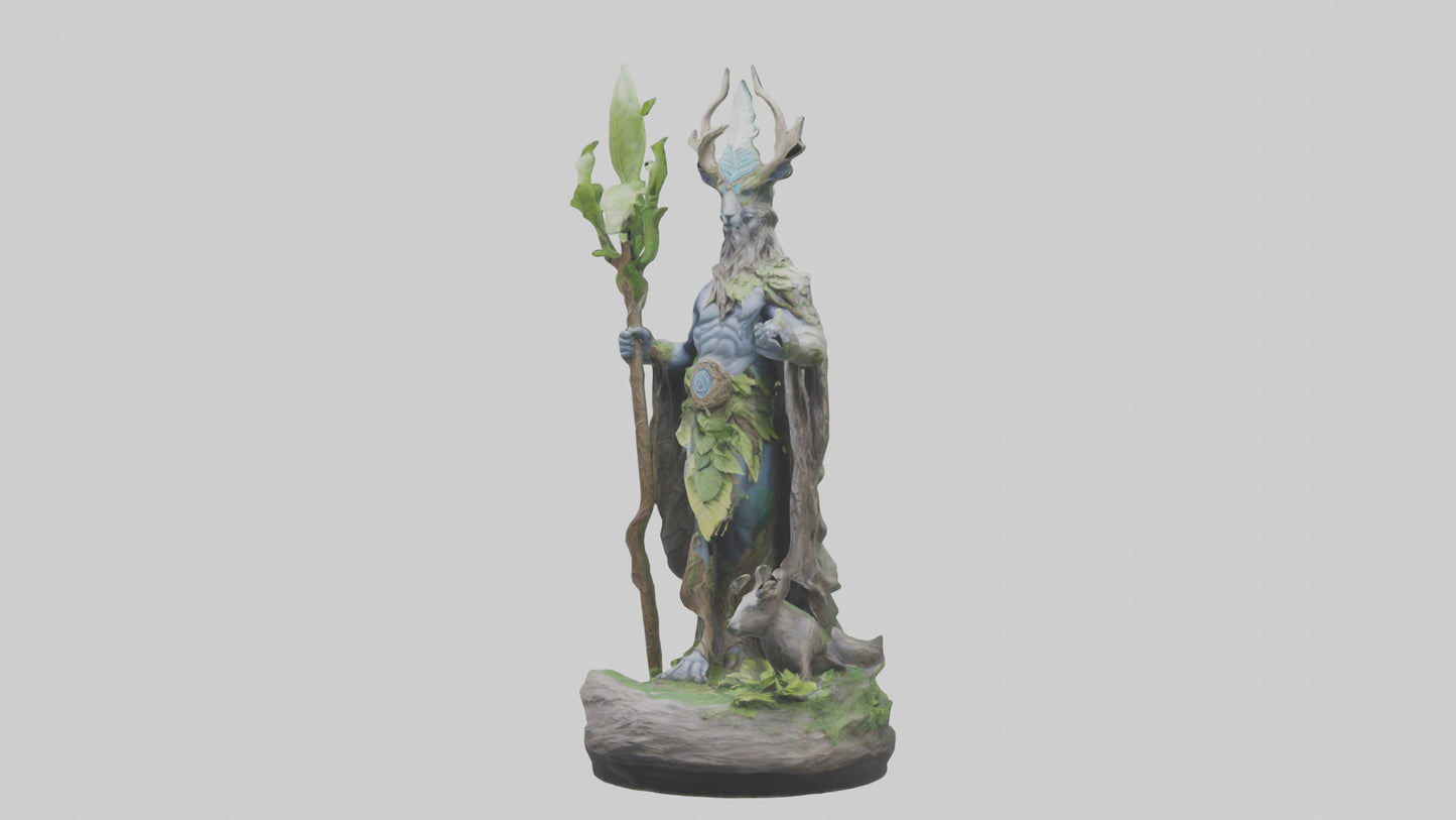 3D model Natures Guardians Statue model VR / AR / low-poly