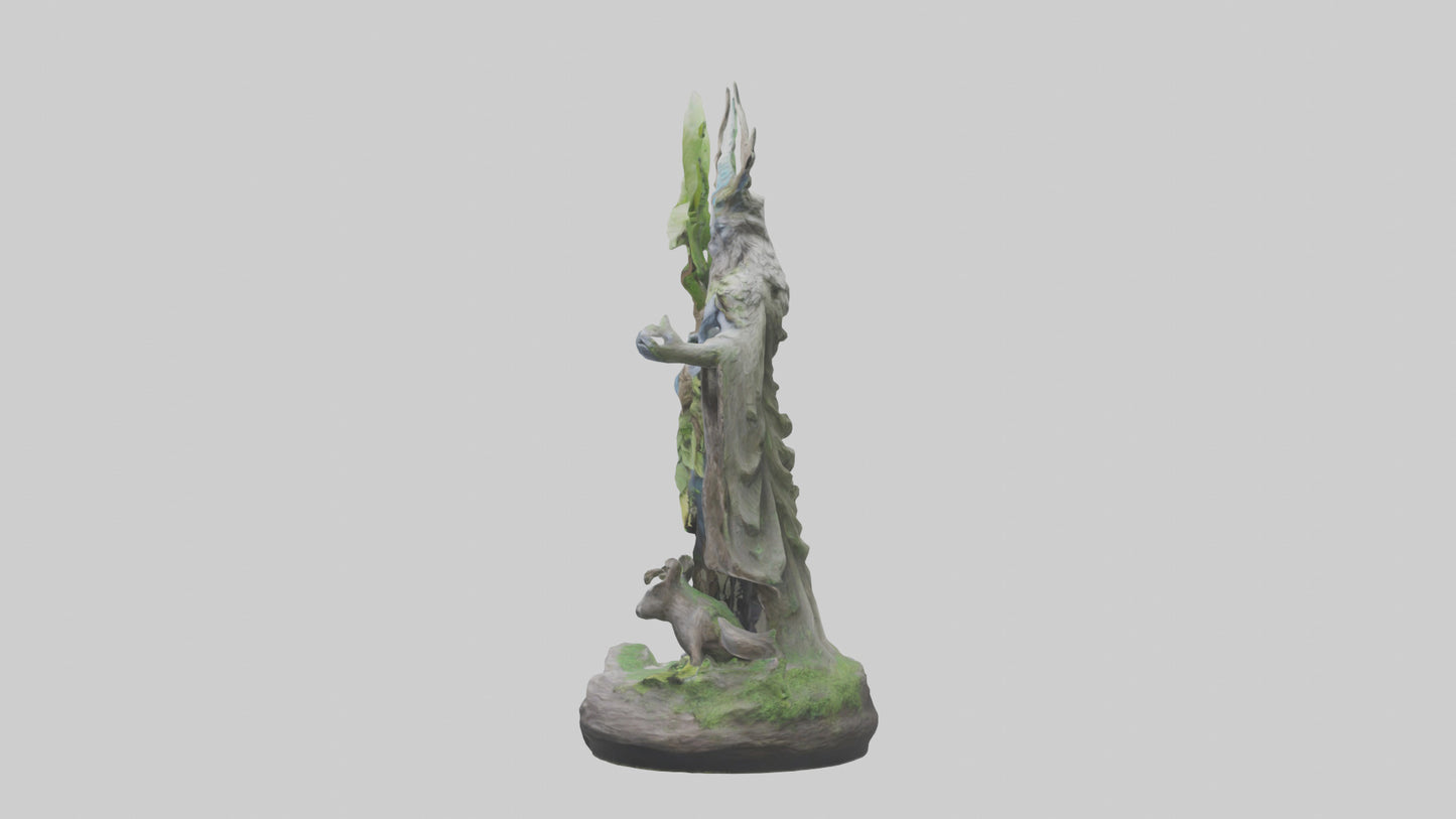 3D model Natures Guardians Statue model VR / AR / low-poly