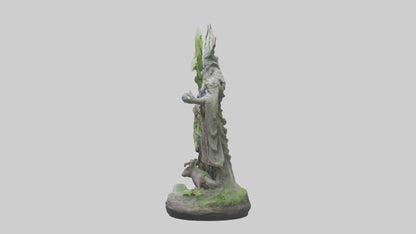 3D model Natures Guardians Statue model VR / AR / low-poly