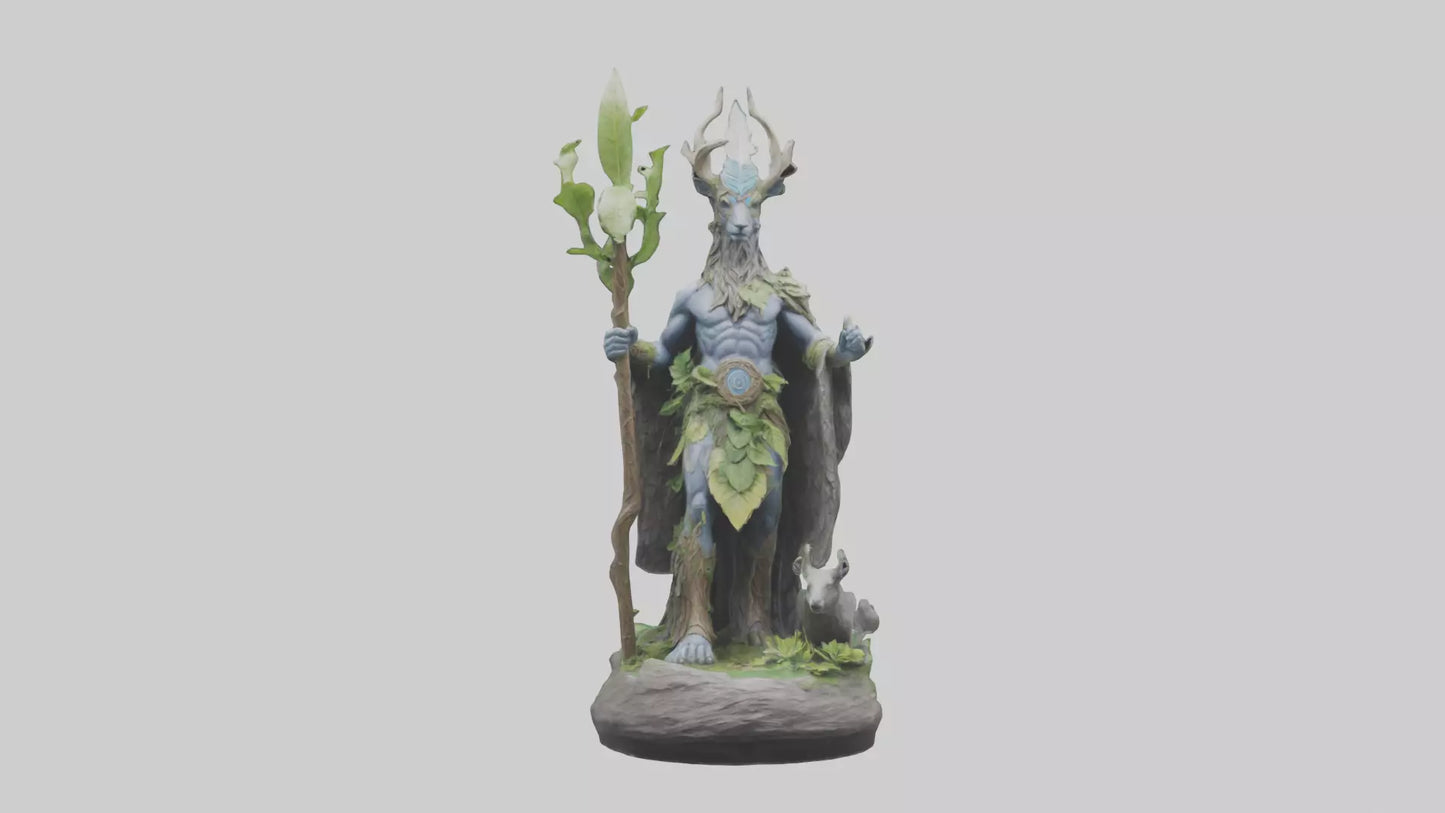 3D model Natures Guardians Statue model VR / AR / low-poly
