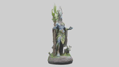 3D model Natures Guardians Statue model VR / AR / low-poly
