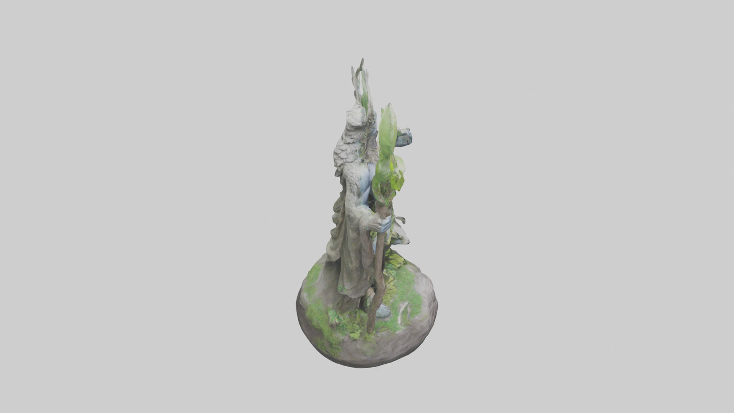 3D model Natures Guardians Statue model VR / AR / low-poly