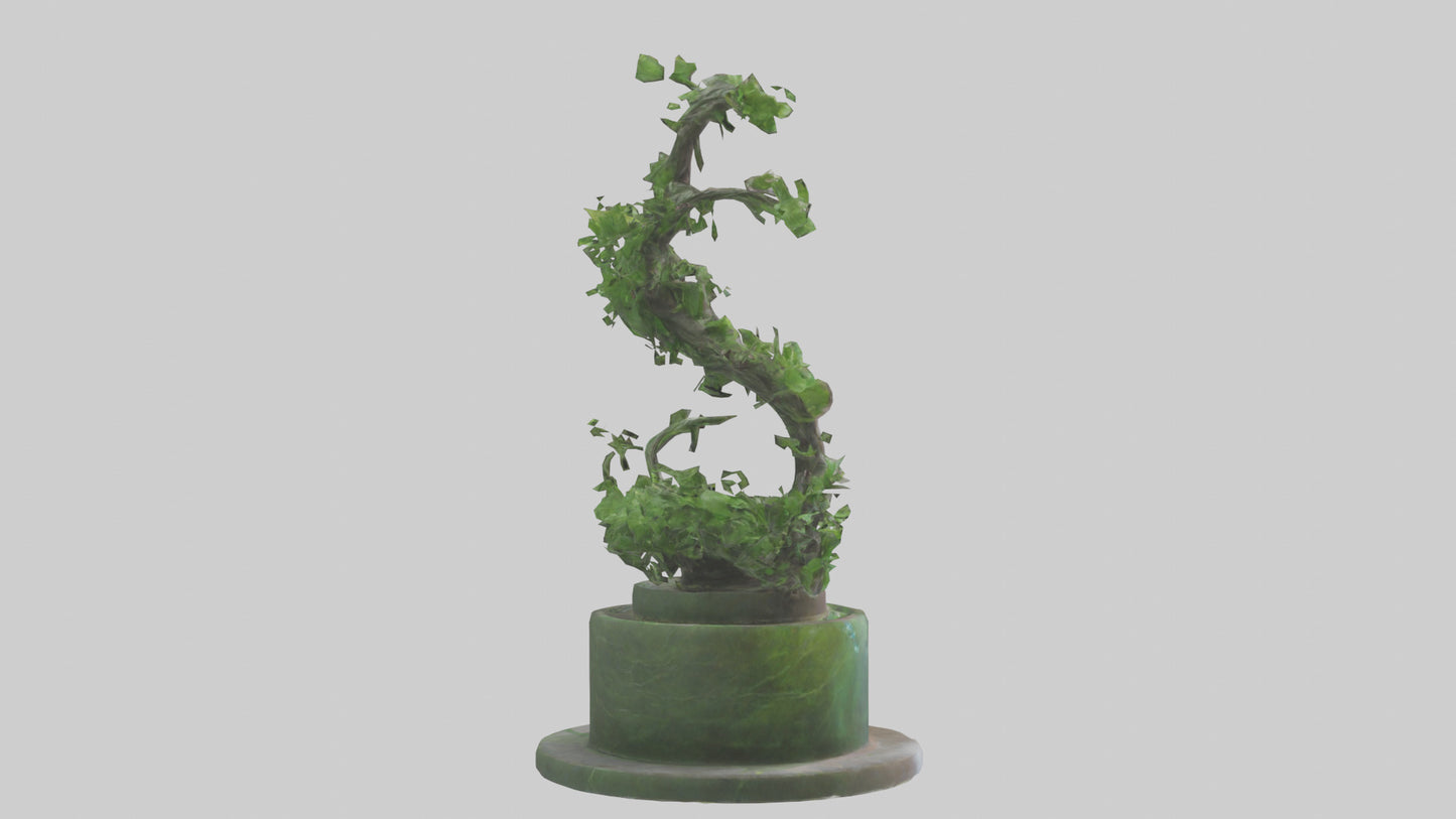 Natures Helix statue model VR / AR / low-poly