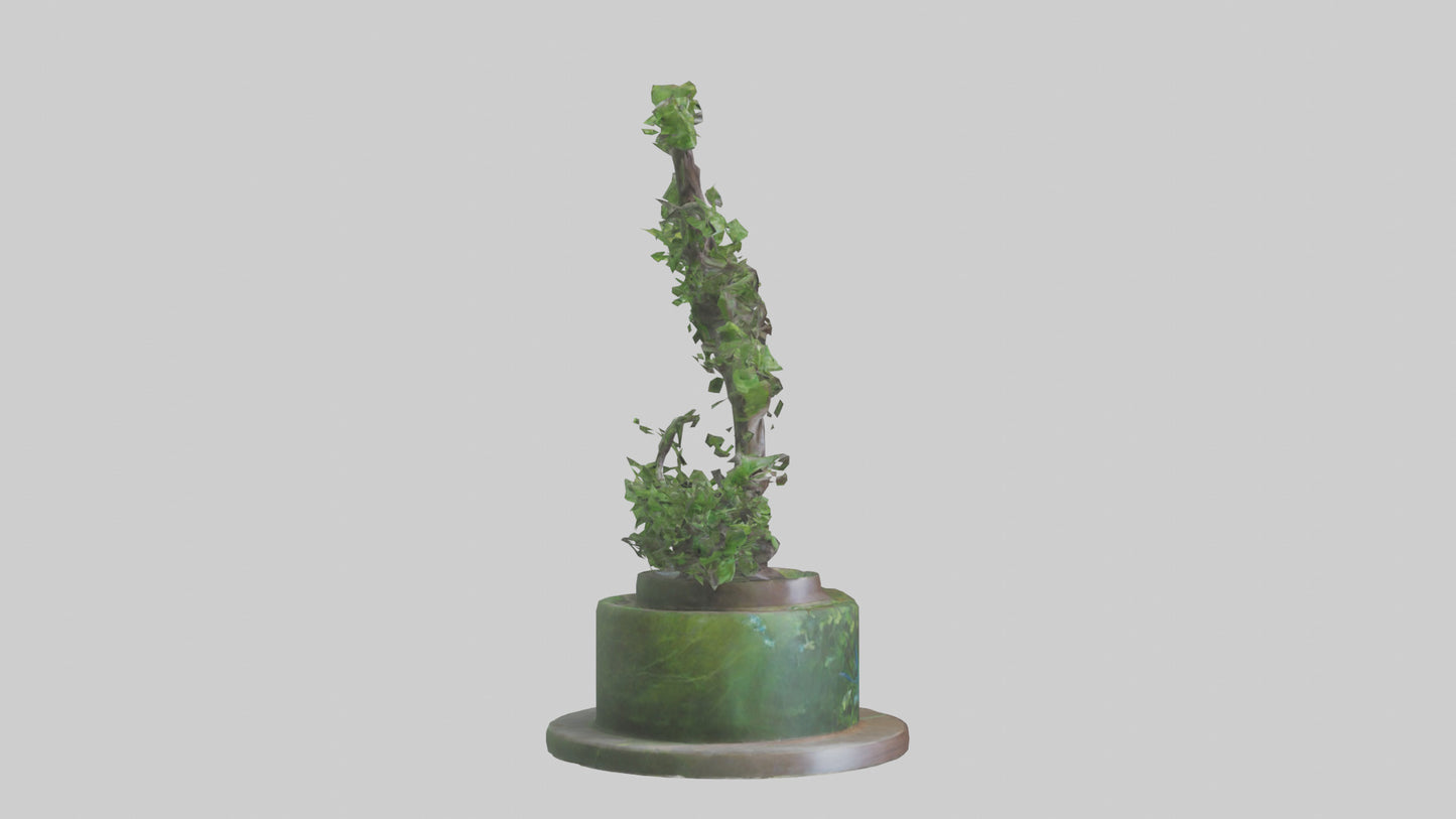 Natures Helix statue model VR / AR / low-poly