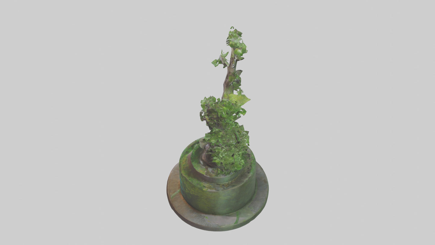 Natures Helix statue model VR / AR / low-poly