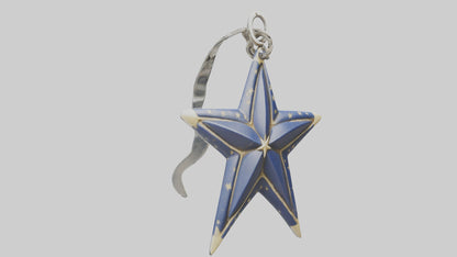 3D model Nautical star keychain model VR / AR / low-poly
