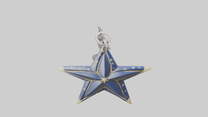 3D model Nautical star keychain model VR / AR / low-poly