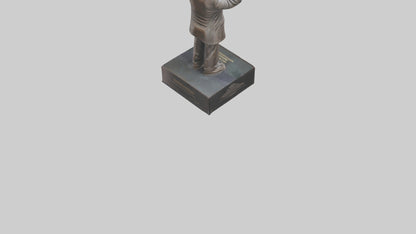Nelson Mandela statue model VR / AR / low-poly