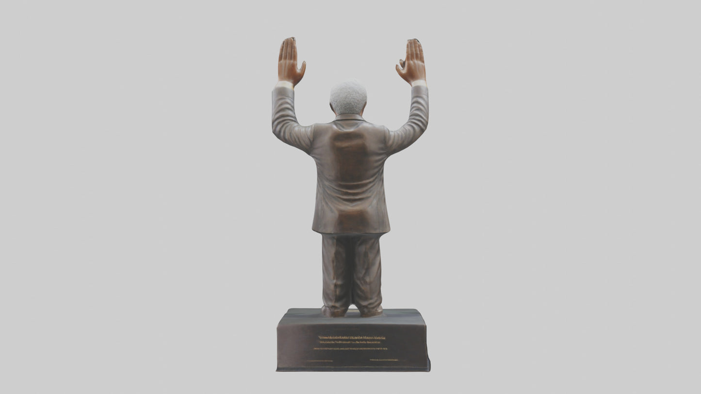 Nelson Mandela statue model VR / AR / low-poly