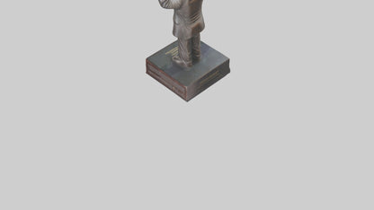 Nelson Mandela statue model VR / AR / low-poly