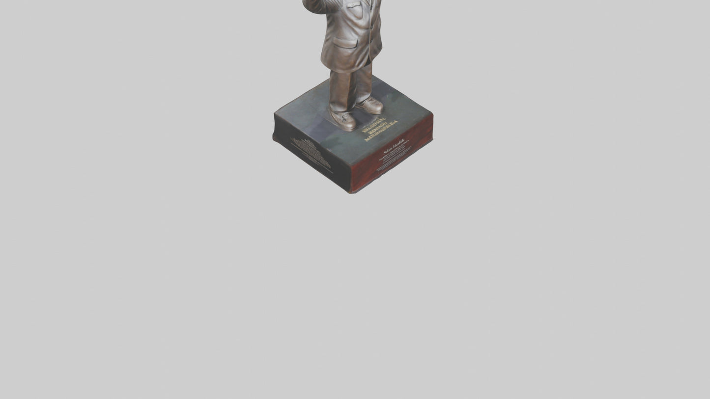 Nelson Mandela statue model VR / AR / low-poly