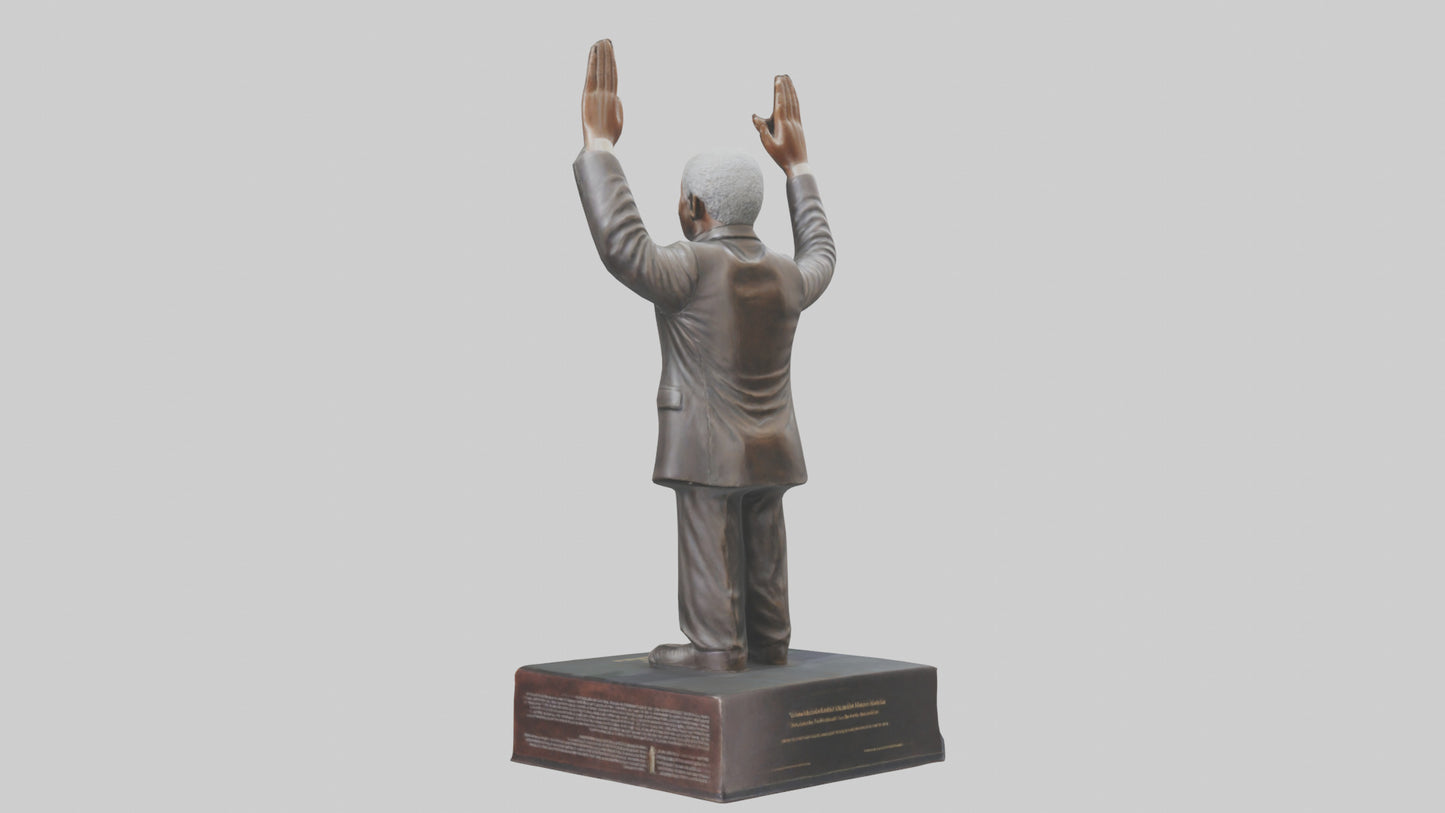 Nelson Mandela statue model VR / AR / low-poly