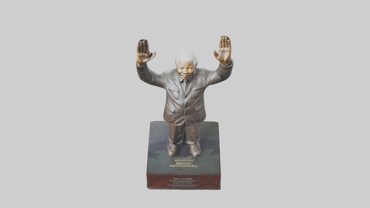 Nelson Mandela statue model VR / AR / low-poly
