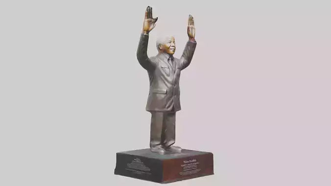 Nelson Mandela statue model VR / AR / low-poly