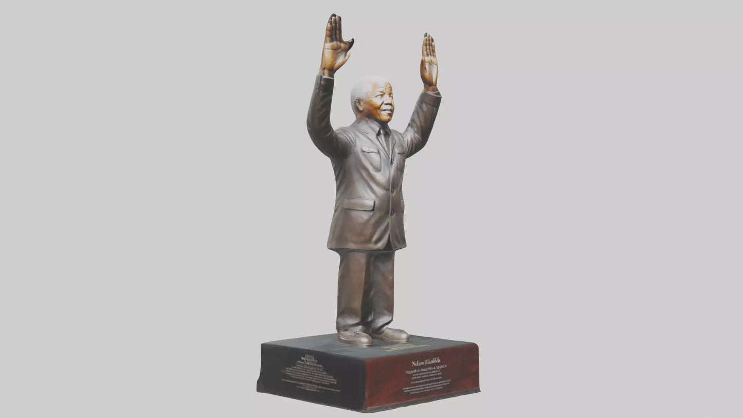 Nelson Mandela statue model VR / AR / low-poly