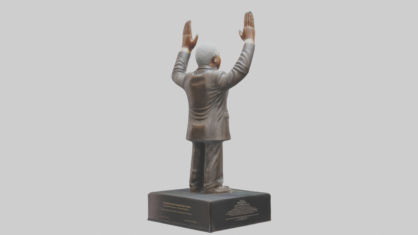 Nelson Mandela statue model VR / AR / low-poly