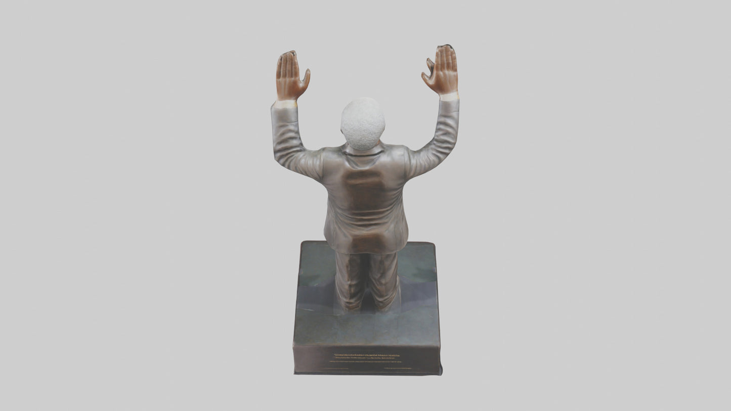 Nelson Mandela statue model VR / AR / low-poly