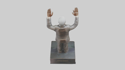 Nelson Mandela statue model VR / AR / low-poly