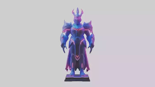 Neon Guardian statue model VR / AR / low-poly