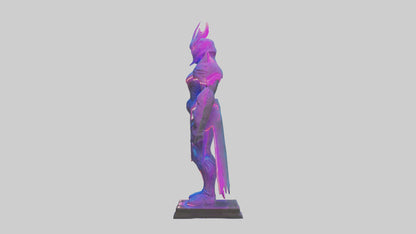 Neon Guardian statue model VR / AR / low-poly