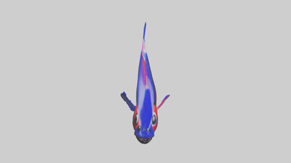 3D model Neon Tetra swimming model VR / AR / low-poly