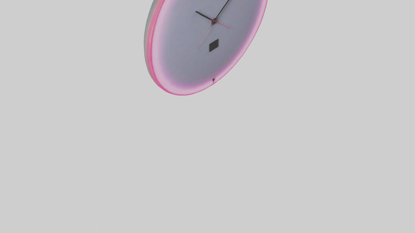 Neon Wall Clock model VR / AR / low-poly