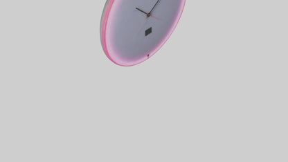 Neon Wall Clock model VR / AR / low-poly