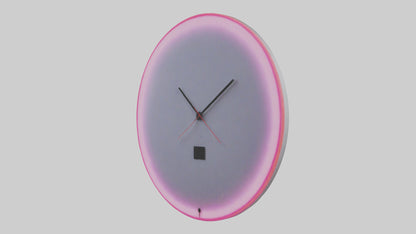 Neon Wall Clock model VR / AR / low-poly