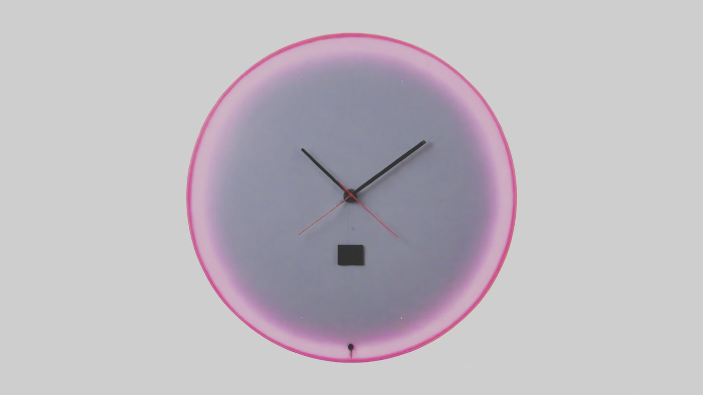 Neon Wall Clock model VR / AR / low-poly