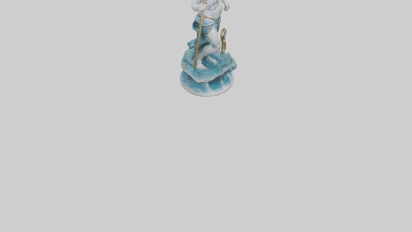 3D model Neptune statue model VR / AR / low-poly