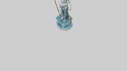 3D model Neptune statue model VR / AR / low-poly