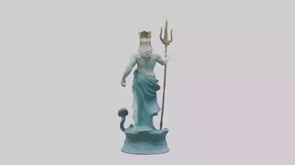 3D model Neptune statue model VR / AR / low-poly
