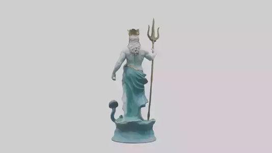 3D model Neptune statue model VR / AR / low-poly